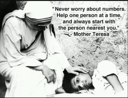 Mother Teresa help as many
